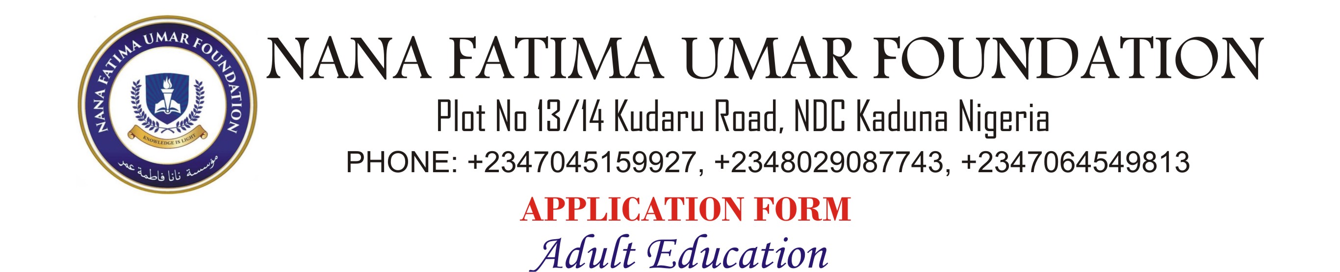 School Name Header